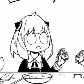 🟥 Anya Forger Spy x Family anime, manga, cute, fanart whatsapp sticker