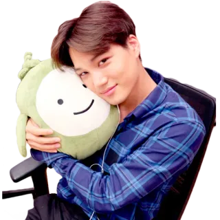 😇 uomo, peluche, asiatico, celebrità, idol, kpop, sorridente, carino whatsapp sticker