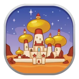 😝 palais, désert, fantaisie, bâtiment, architecture, étoiles telegram sticker