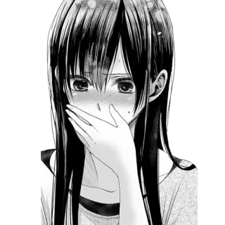 😳 anime, manga, sad, crying, girl, emotional telegram sticker
