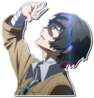 🙂 Dazai Osamu Bungou Stray Dogs Anime, Manga, Bungou Stray Dogs, Dazai Osamu, Postać telegram sticker
