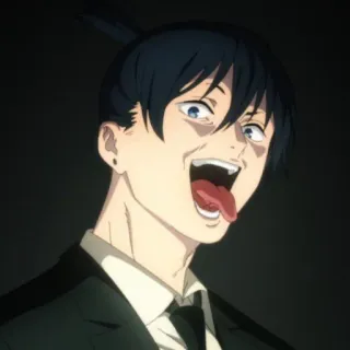 😈 Aki Hayakawa Chainsaw Man Anime, Manga, Chainsaw Man, Aki Hayakawa, Lustig, Ausdruck whatsapp sticker