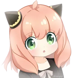 😯 Anya Forger Spy × Family xxyuji anya forger, spy x family, anime, cartone animato, carino, ragazza telegram sticker