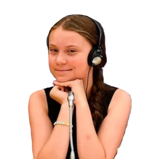 🎧 Greta Thunberg Greta Thunberg, activist, climate change, environment, teenager telegram sticker
