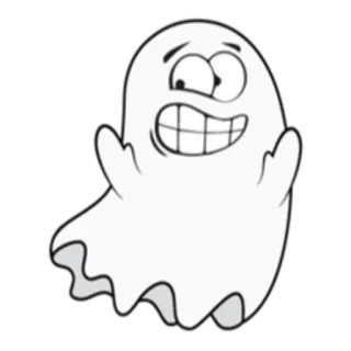👀 Geist, Cartoon, gruselig, Halloween, Figur whatsapp sticker