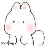 👍 @TarciSticker cartoon, bunny, cute, animal whatsapp sticker