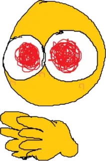 😓 Emoji, Rosto, Mão, Adesivo, Desenho animado, Amarelo, Desenho whatsapp sticker