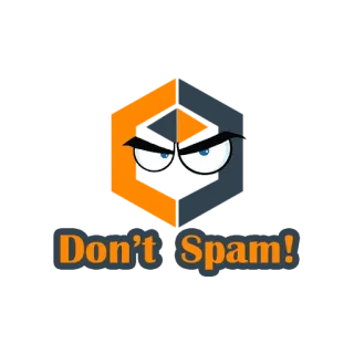 😡 Don't Spam! Спам, Предупреждение, Оранжевый, Куб, Мультфильм telegram sticker