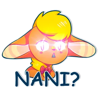 🤩 NANI? Anime, Conejo, Sorpresa, Pregunta, Nani telegram sticker