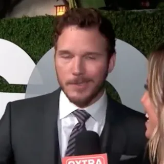 🐁 Chris Pratt Chris Pratt, aktor, selebriti, potret, pria, setelan telegram sticker
