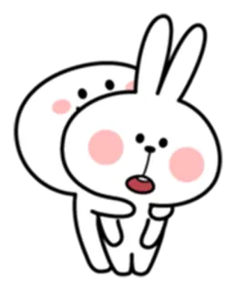 😮 Hase, süß, Sticker, Häschen, Cartoon, Tier whatsapp sticker