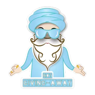 👊 NOT GIVING AWAY สติกเกอร์, การ์ตูน, ตลก, ประชดประชัน telegram sticker