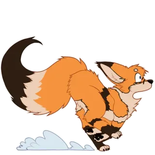 🦊 rubah, hewan, berbulu, kartun, mamalia telegram sticker