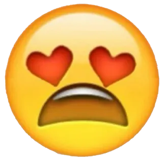 😍 Эмодзи, Лицо, Любовь, Сердечки whatsapp sticker