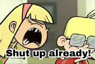 🤦‍♀ Shut up already! Мультик, Злой, Кричит, Анимированный telegram sticker