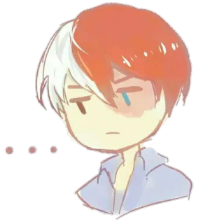 😒 Todoroki Shoto My Hero Academia ... Anime, Sticker, Chibi, Todoroki, My Hero Academia whatsapp sticker