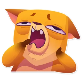 😴 絵文字, 動物, 面白い, 漫画, 表情, 顔, ステッカー telegram sticker