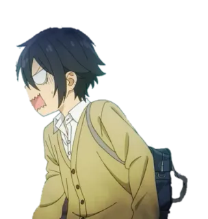 😒 anime, scioccato, maschio, scuola, uniforme telegram sticker