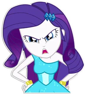 😠 Rarity My Little Pony Raridade, My Little Pony, desenho animado, bravo, anime telegram sticker