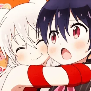 🫂 Anime, Kawaii, Dibujos animados, Amistad, Lindo, Chicas, Abrazo whatsapp sticker