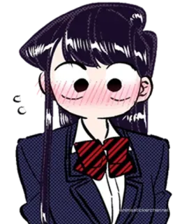 😳 Komi Shouko Komi Can't Communicate Anime, Manga, Schattig, Schooluniform, Blozen, Verlegen, Komi Can't Communicate, Komi Shouko whatsapp sticker