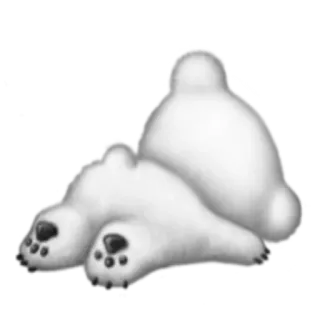 😵 oso polar, animal, mono, oso blanco, tumbado telegram sticker