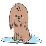 🥶 chien, mignon, triste, animal, chiot whatsapp sticker