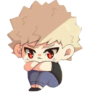 😭 Bakugo My Hero Academia Anime, Manga, Bakugo, My Hero Academia, Charakter, Cartoon telegram sticker