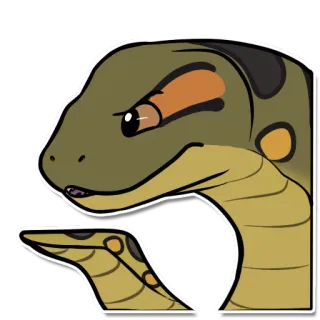 👈 serpiente, animal, reptil, dibujo animado whatsapp sticker