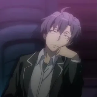 🤨 Hachiman Hikigaya My Teen Romantic Comedy SNAFU Anime, Personaggio, Hachiman Hikigaya, SNAFU telegram sticker