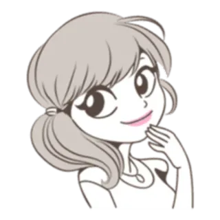 ☺️ kartun, gadis, wanita, ilustrasi, anime telegram sticker
