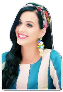 💎 Katy Perry 歌手, セレブ, ポップスター, ポートレート telegram sticker