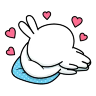 ✳️ thỏ, tình yêu, dễ thương, hoạt hình, animation telegram sticker