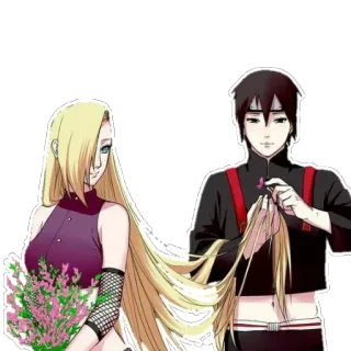 💐 Ino Yamanaka Naruto Ino Yamanaka, Naruto, Anime, Casal, Amor, Mangá telegram sticker