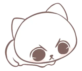 😤 gato, desenho animado, animal, fofo, bravo, felino telegram sticker