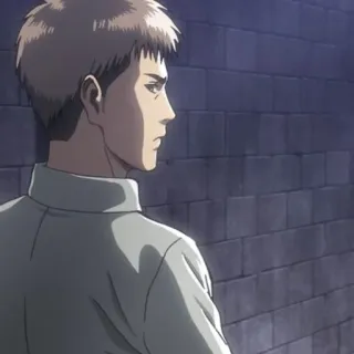 🥺 Jean Kirstein Attack on Titan Anime, Personaje, Militar, Soldado, Serio, Pared telegram sticker