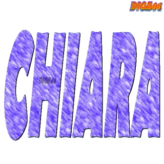 😍 CHIARA Name, Chiara, Lila, Blau, Text telegram sticker
