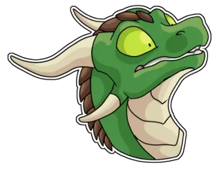 😱 dragon, fantaisie, créature, animal, reptile, monstre, mythique, illustration whatsapp sticker