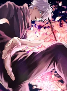 🙂 Gojo Satoru Jujutsu Kaisen anime, manga, gojo, satoru, jujutsu kaisen, sakura whatsapp sticker