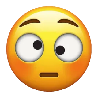 😳 Эмодзи, Лицо, глупый, косоглазый whatsapp sticker