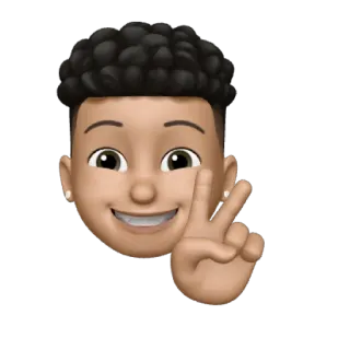 😁 Memoji, Персонаж, Аватар, Знак мира, Эмодзи whatsapp sticker