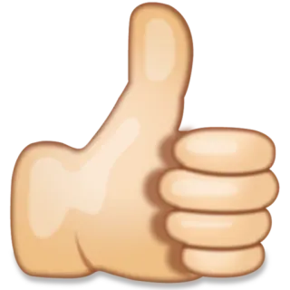 👍 thumbs up, emoji, approval, like, good, positive, hand gesture telegram sticker