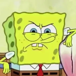 🥢 Spongebob Squarepants Spongebob, cartoon, character, Nickelodeon whatsapp sticker