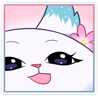 🤩 kat, schattig, dier, kawaii, cartoon telegram sticker