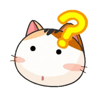 🤔 แมว, เครื่องหมายคำถาม, สับสน, สติกเกอร์, อิโมจิ, สัตว์, อยากรู้อยากเห็น telegram sticker