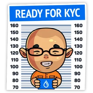 🧛‍♂️ READY FOR KYC KYC, Verifica identità, Cartone animato, Criptovaluta, Identità digitale, Sicurezza telegram sticker
