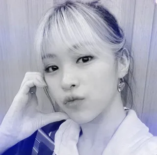 📘 femme, fille, portrait, selfie, coréenne, asiatique, idole whatsapp sticker