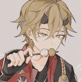 🍡 Thoma Genshin Impact Anime, Gra, Genshin Impact, Thoma, Postać telegram sticker