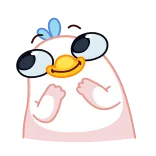 🖕 утка, средний палец, мультфильм, оскорбление, грубый telegram sticker