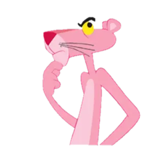 🤔 Pink Panther cartone animato, rosa, pantera, classico, animazione telegram sticker